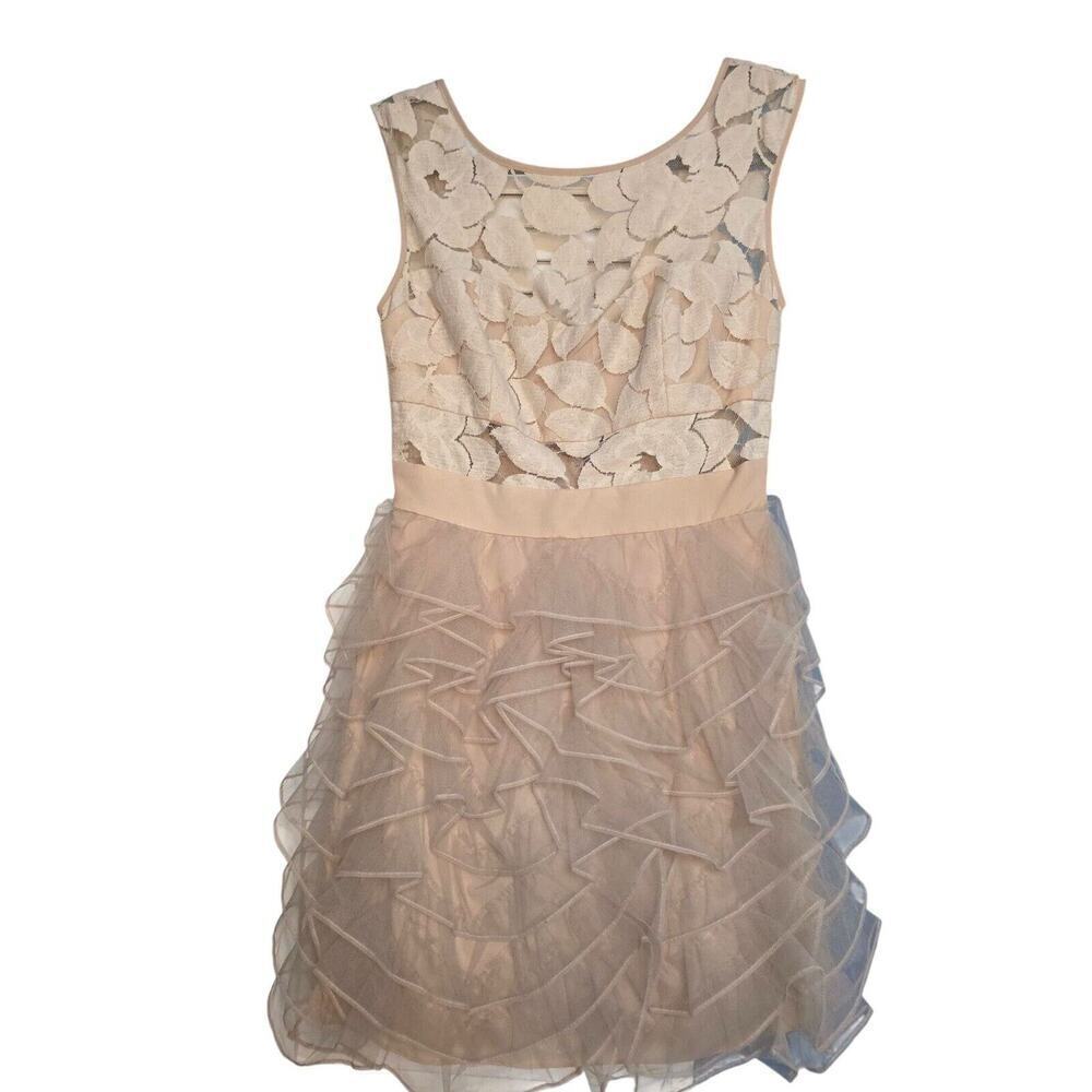 BCBGENERATION NATURAL POLYESTER TUTU VDN6P752/DC1111 DRESS SIZE 0